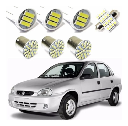 Kit Iluminaçao Lampada De Led Chevrolet Corsa V1 1996 A 2010