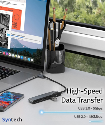 Hub Usb-c A Usb 3.0 Thunderbolt 3 Con Adaptador Usb