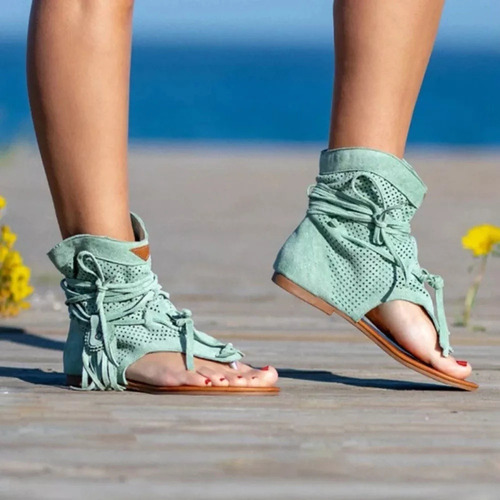 Sandalias Romanas De Playa, Sandalias Y Botas De Mujer