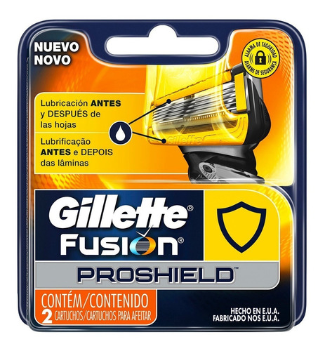 Carga Refil Gillette Fusion Proshield 5 - 2 Cartuchos 