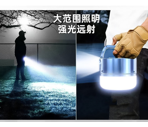 Lampara Linterna Led Solar Recargable Indicador Carga