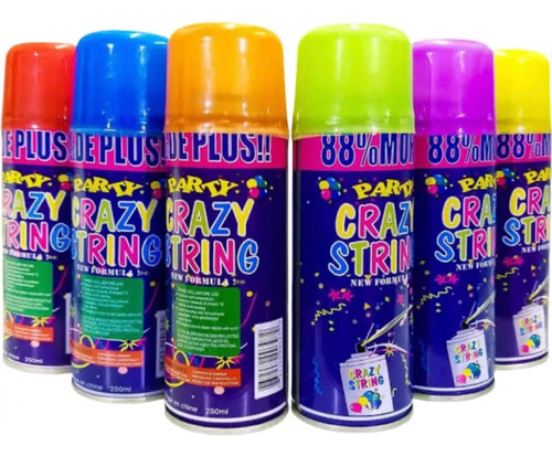 15 Spray Serpentina Fiesta Batucada Evento Boda Cumpleaños