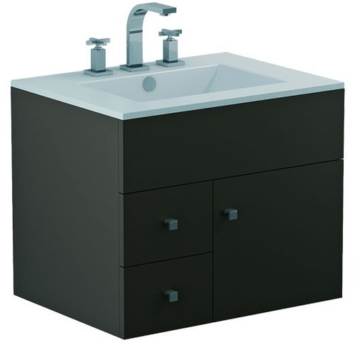 Imagen 2 de 3 de Mueble Mesada Ferrum Cadria Colgar 60x46cm Wengue 1 Ag