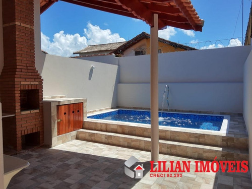 Imagem 8 de 15 de Casa Nova Com Piscina / Mongaguá - 921