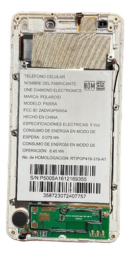 Pantalla Táctil Polaroid Turbo C5 P5005a Blanco (Usado)