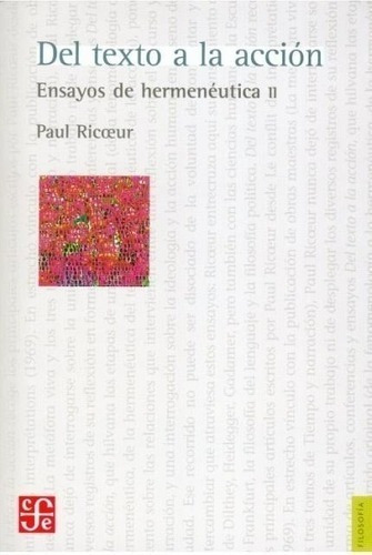 Libro - Del Texto A La Accion - Paul Ricoeur