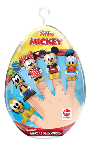 Bonecos No Ovo De Páscoa Dedoches Mickey E Seus Amigos Disney Brinquedo Infantil Bebê - Lider 3032