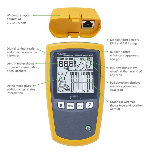 Fluke Networks Ms-poe-kit Verificador Cables De Cobre / Bcv