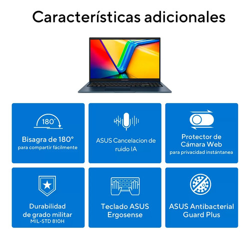 Asus Vivobook Laptop 15.6 Hd I5 16gb 512gb Ssd Msi