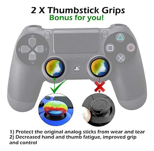 Pacote Com 2 Cabos Usb De Controle Ps4 De 3 M, Toque E Carre