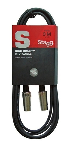 Cable Midi 3 Metros Stagg Smd3 Midi-midi 5mm De Calidad.