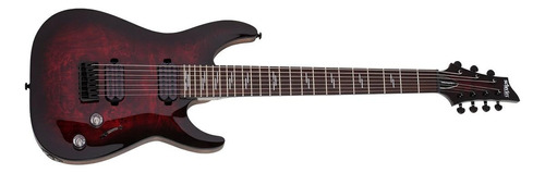Guitarra eléctrica Schecter Omen Elite-7 de caoba black cherry burst con diapasón de palo de rosa