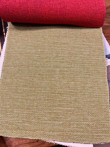 10 Almohadones De Silla 40x40x7 Misma Tela Con Recorte Color Maiz Oscuro Lino Anti