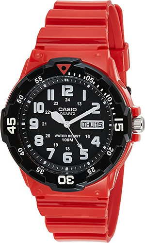 Casio Core Mrw200hc-4bv - Reloj De Cuarzo De Plástico Rojo