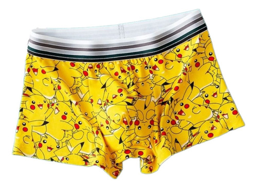 Sexy Boxer Para Hombre Con Estampado De Pikachu