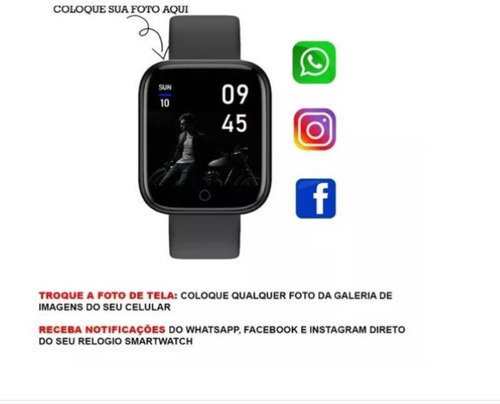 Imagen 7 de 8 de Smartwatch Smart Bracelet D20 1 1.3" con red móvil caja de plástico negra, malla negra de silicona y bisel negro de acrílico y plástico