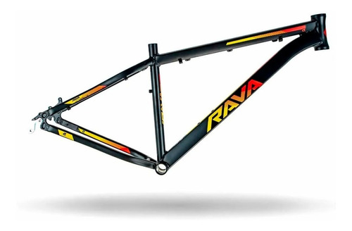 Quadro Aro 29 Bike Mtb Tsw Rava Pressure Tam 17 Aluminio Cor Preto/Vermelho/Amarelo