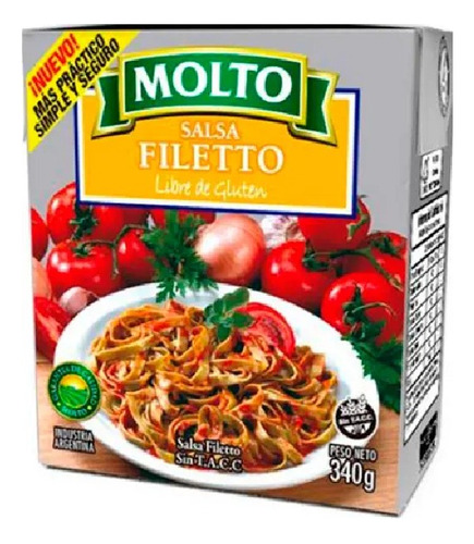 Salsa Molto Filetto 340 Grs X 15 Unidades