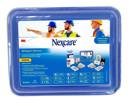 Botiquin Primeros Auxilios, Minero, Indust Nexcare 93 Piezas