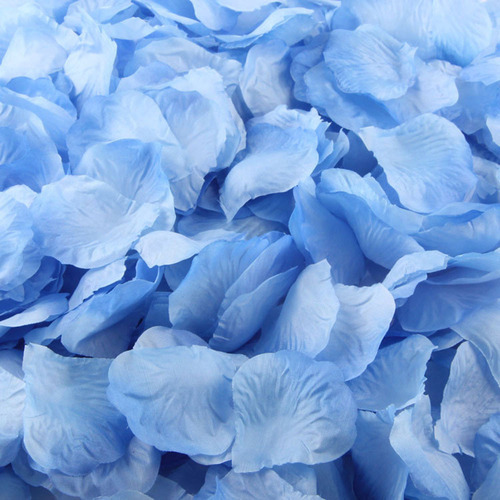 1000 Piezas De Pétalos De Rosa De Seda Azul Para Decoración