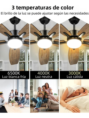 Ventilador Silencioso De 5 Aspas Para Interior/exterior Con