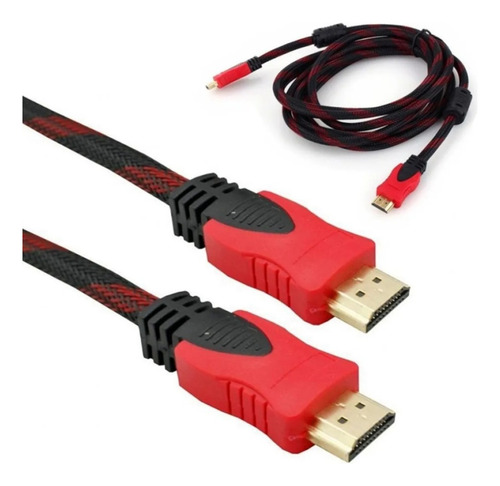 Cable Hdmi V1.4 Led Smart Tv Filtros Premium Oro 15 Metros