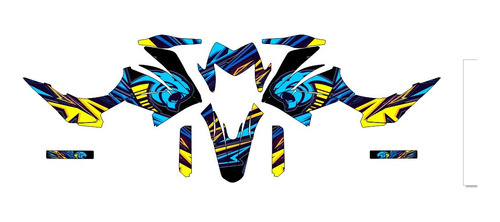Kit De  Vinil Dm150 2014r Tigre Azul
