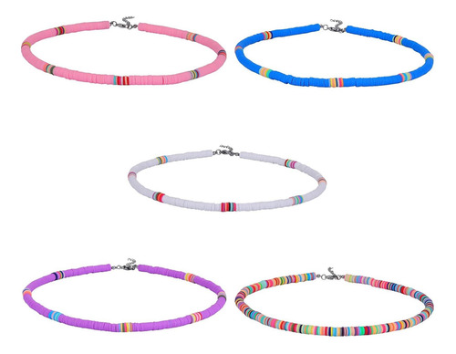 Legentlisur Pcs Heishi Surfer Collar Gargantilla Verano Play