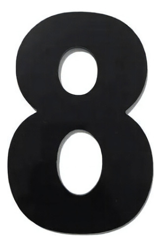 Número Residencial Numeral N.8 60mm Preto