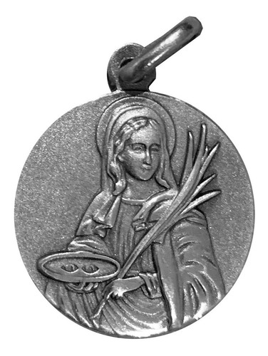 Medalla Plata 900 Santa Lucía 20 Mm