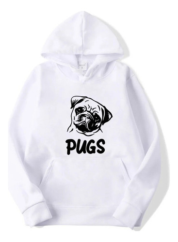 Ha Sudadera Con Capucha De Algodón Con Estampado De Pug