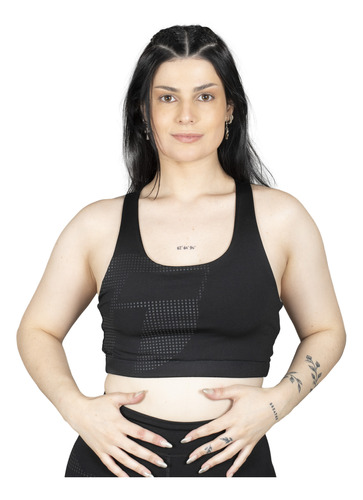 Top Topper Cher Mix Mujer Training Negro