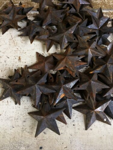 Lot 50 Rusty Black Barn Stars Star 1.5 In 1.5 Primitive Bbc