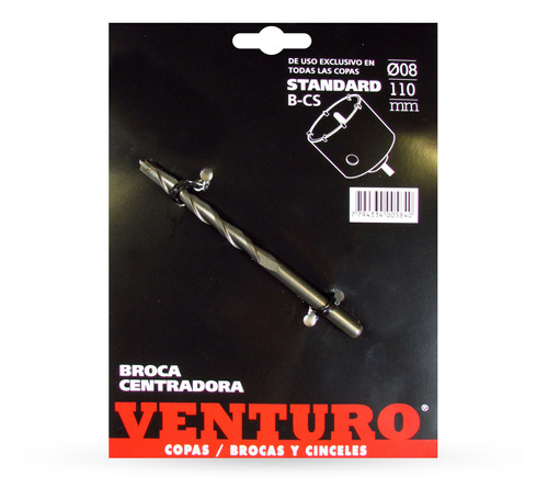 Broca Centradora Venturo 8mm X 110mm Percusión Std