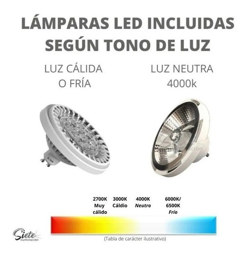 Aplique Plafón Led 48w Móvil 4 Luces Ar111 Gu10 Cardánico