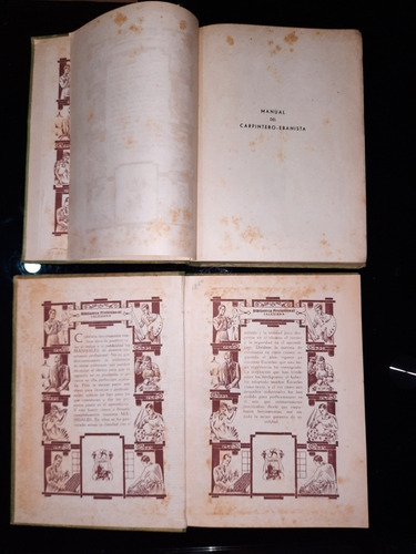 Manual Del Carpintero Ebanista, 2 Tomos Librería Salesiana !