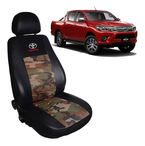 Funda Cubre Asiento Cuero Camuflada Toyota Hilux 16/-