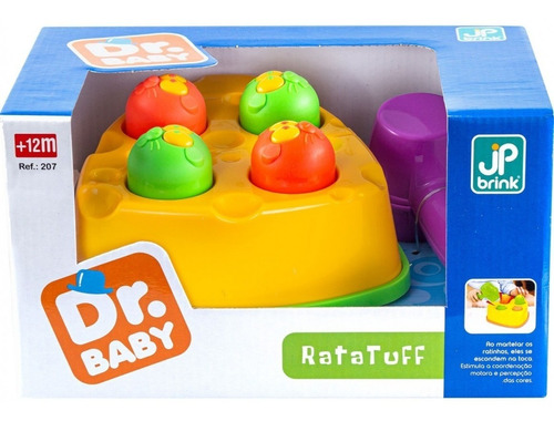 Brinquedo Infantil Ratatuff Com Martelinho Bata No Ratinho