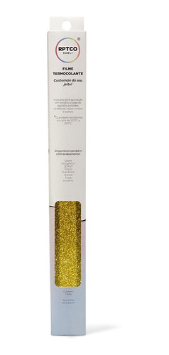 Filme Termocolante Rptco Subli Dourado Claro Glitter 25x50cm