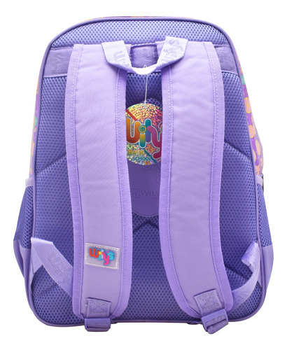 Mochila Primaria Gato Lentejuela Reversible Wt393 Wilys Cd Color Violeta
