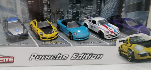 Set Autos Porsche Edition, Escala 1:64, Majorette, Metálico.