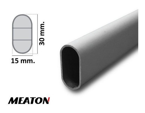 Barrote Oval Aluminio 15x30 X 2.80 Metros Liso - Fc