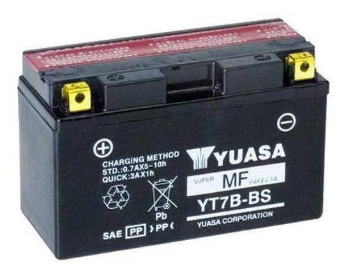 Bateria Yuasa Yt7b-bs Ttr250 Daytona Panigale Klx400 Dr-z400