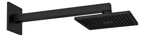 Chuveiro De Parede Com Tubo Quadrado Black Matte Deca Black Brilho