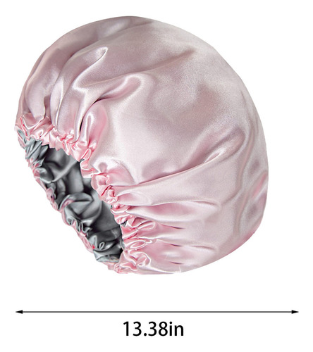 Jy Gorra De Satén De Seda Reversible E For Dormir, Botón