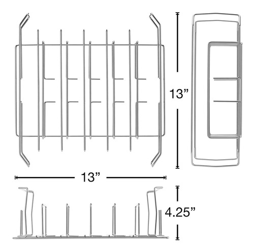 3 En 1: El Mejor Soporte Para Costillas Y Alas: 6 Varillas,