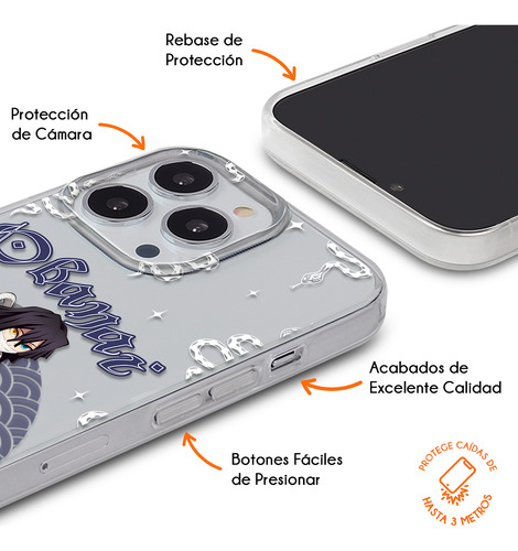 Funda Para Infinix Obanai Anime Anticaídas Demon Slayer Case Obanai Hot 30i
