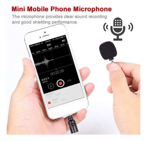 Microfone Mini Omnidirecional De 3,5 Mm Para Gravação