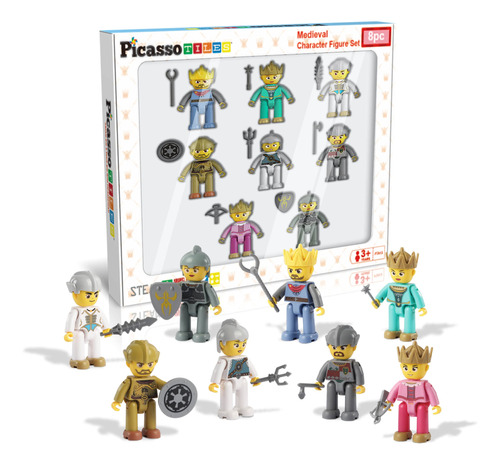 Picasso Toys - Figuras De Accion Magneticas, 8 Piezas De Per