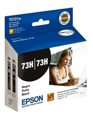 Cartucho Epson 73h Original T072126 73hn C110 T30 Caja Doble